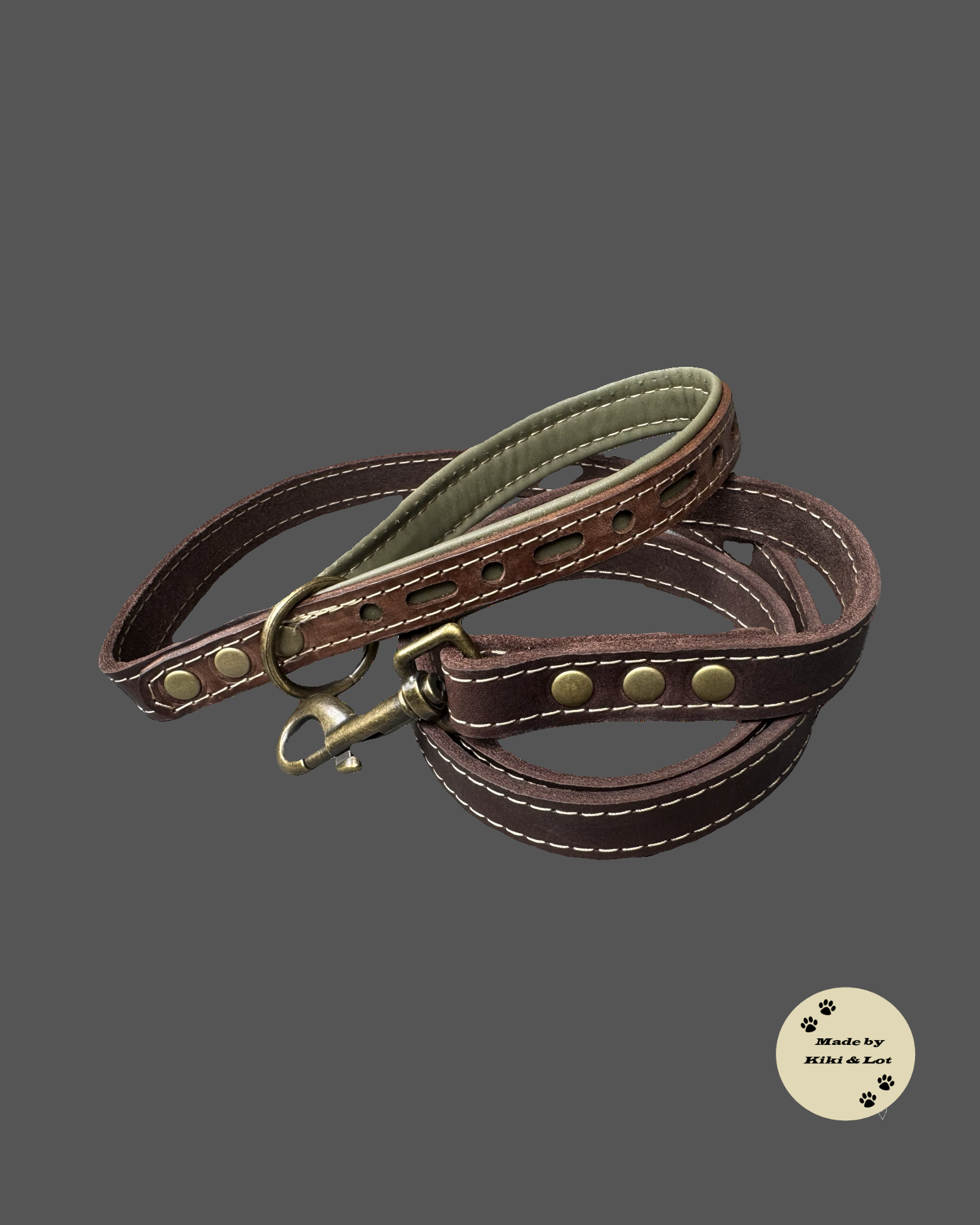 leren riem groen 1