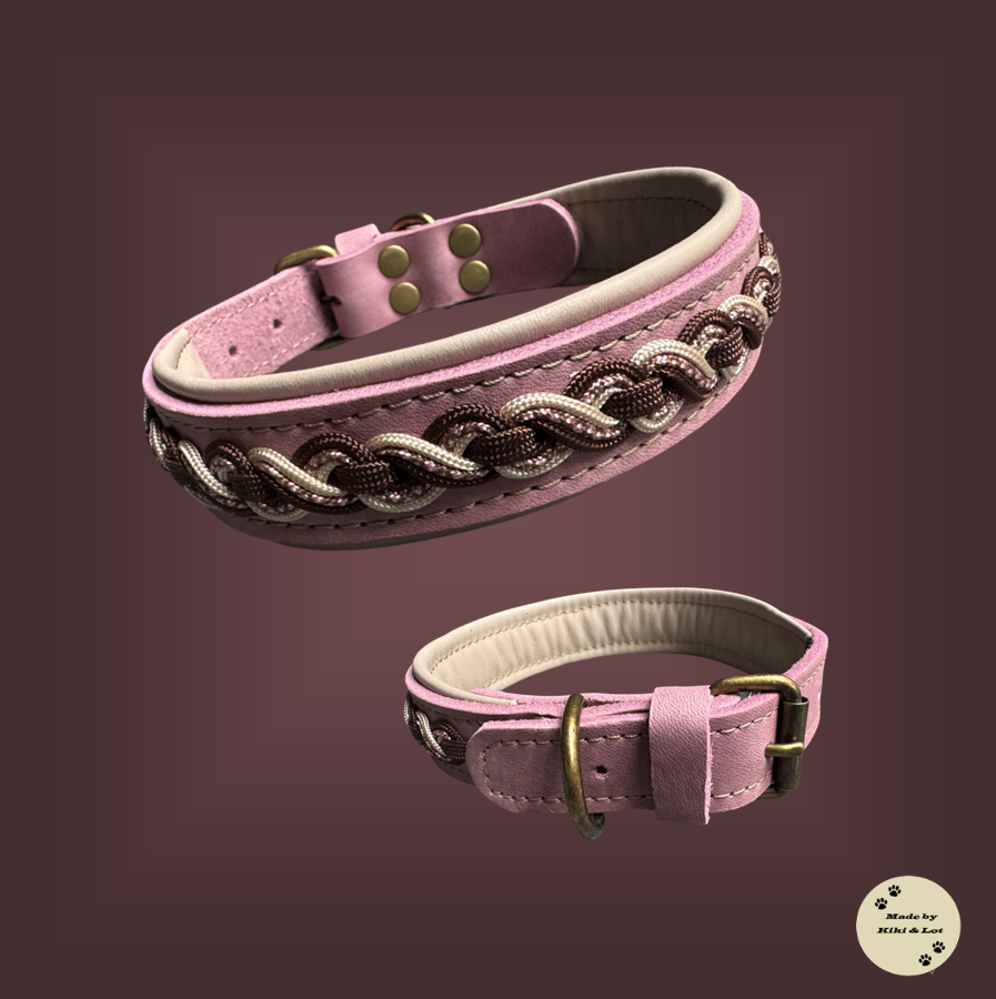 snake enkel roze leer